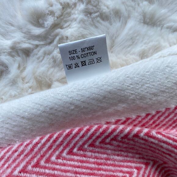 MOTINI 100% Cotton Knit Throw Blanket 50 x 60 inch Stiped Decorative Blanket - Picture 6 of 9